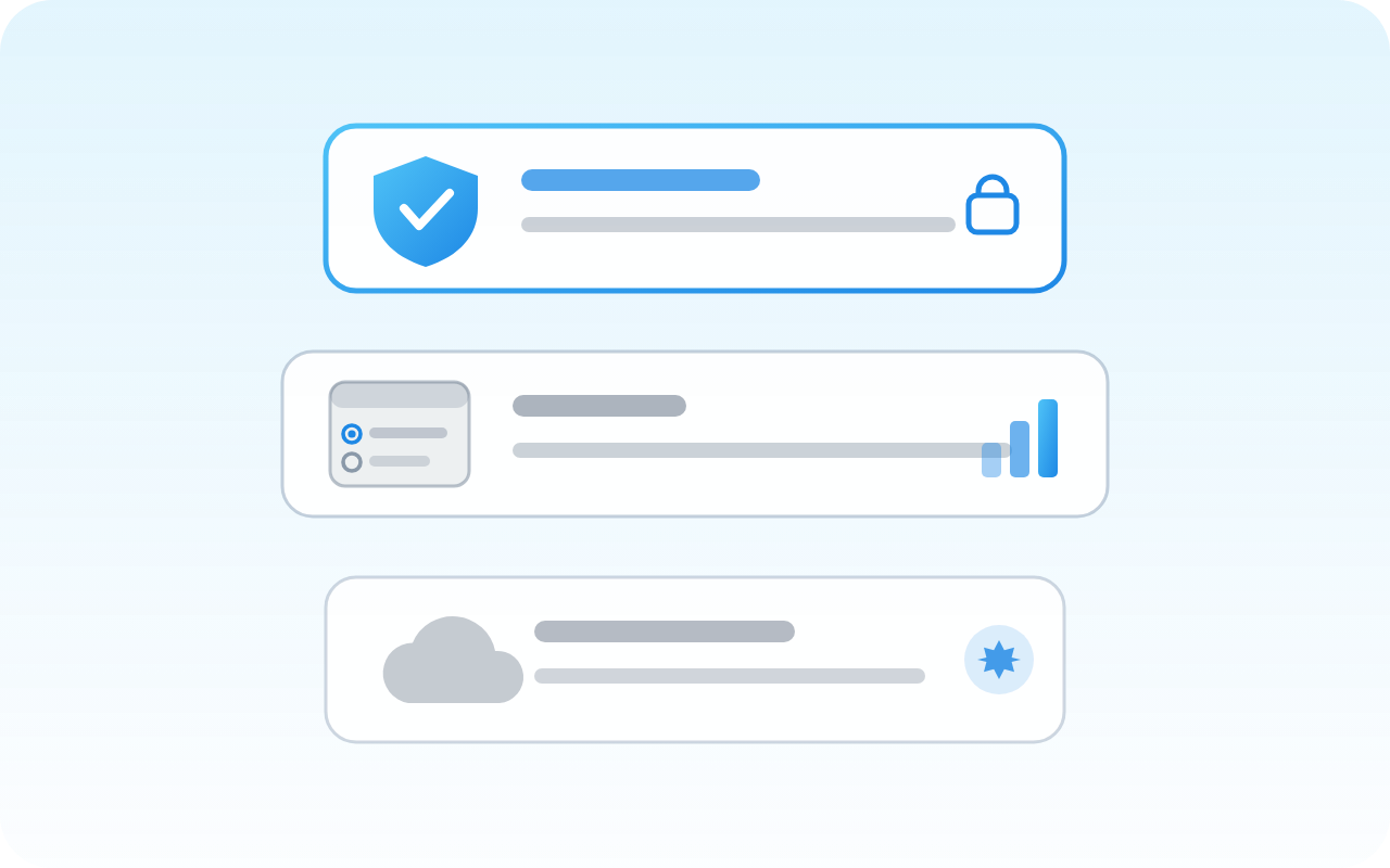 Illustration : les couches empilées de la solution, la couche surveillance mise en vedette